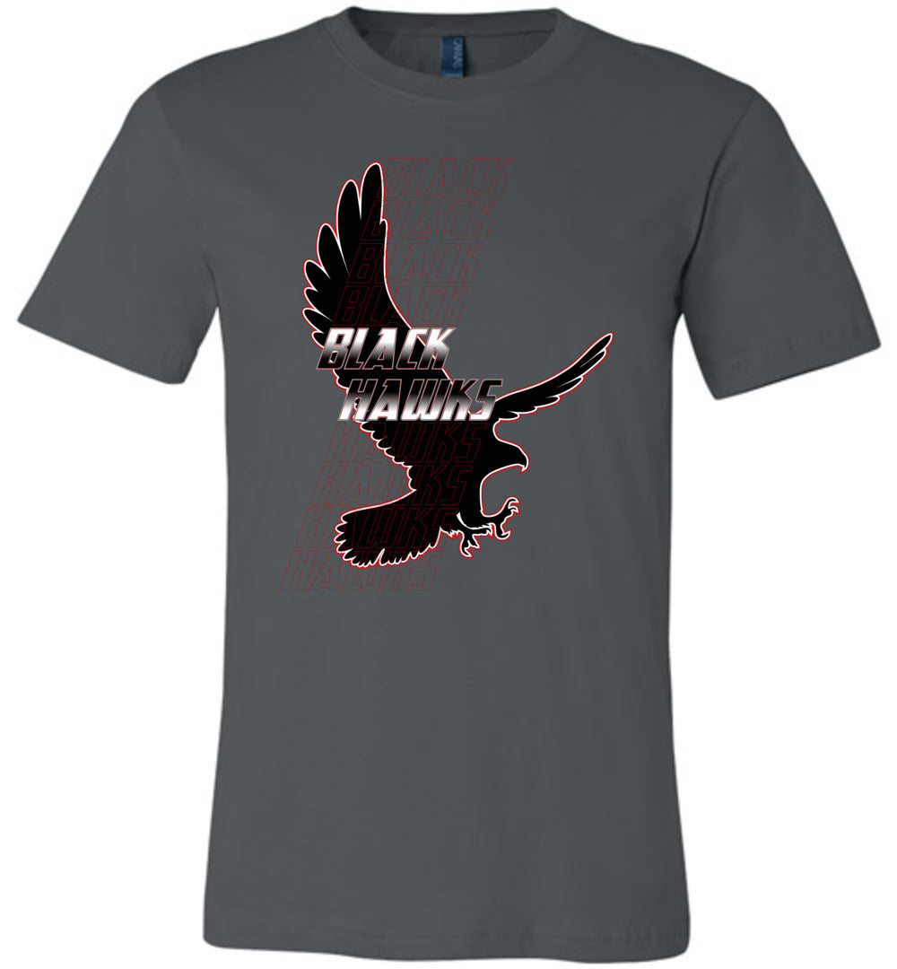 BLACK HAWKS! - Official Gear - Type 7 Short Sleeve Unisex, Modern Sports Logo
