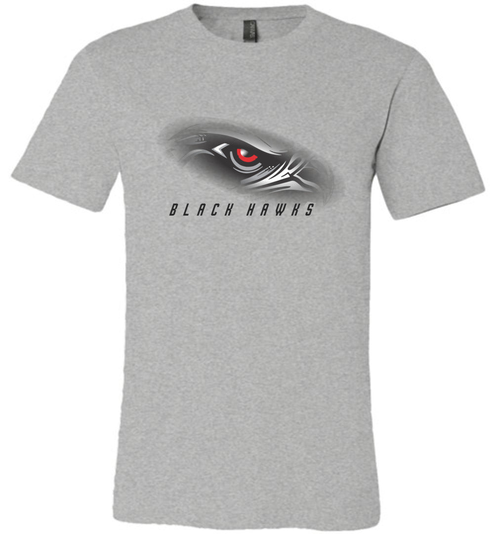 BLACK HAWKS! - Official Gear - Type 1 Short Sleeve Unisex, Modern Sports Logo