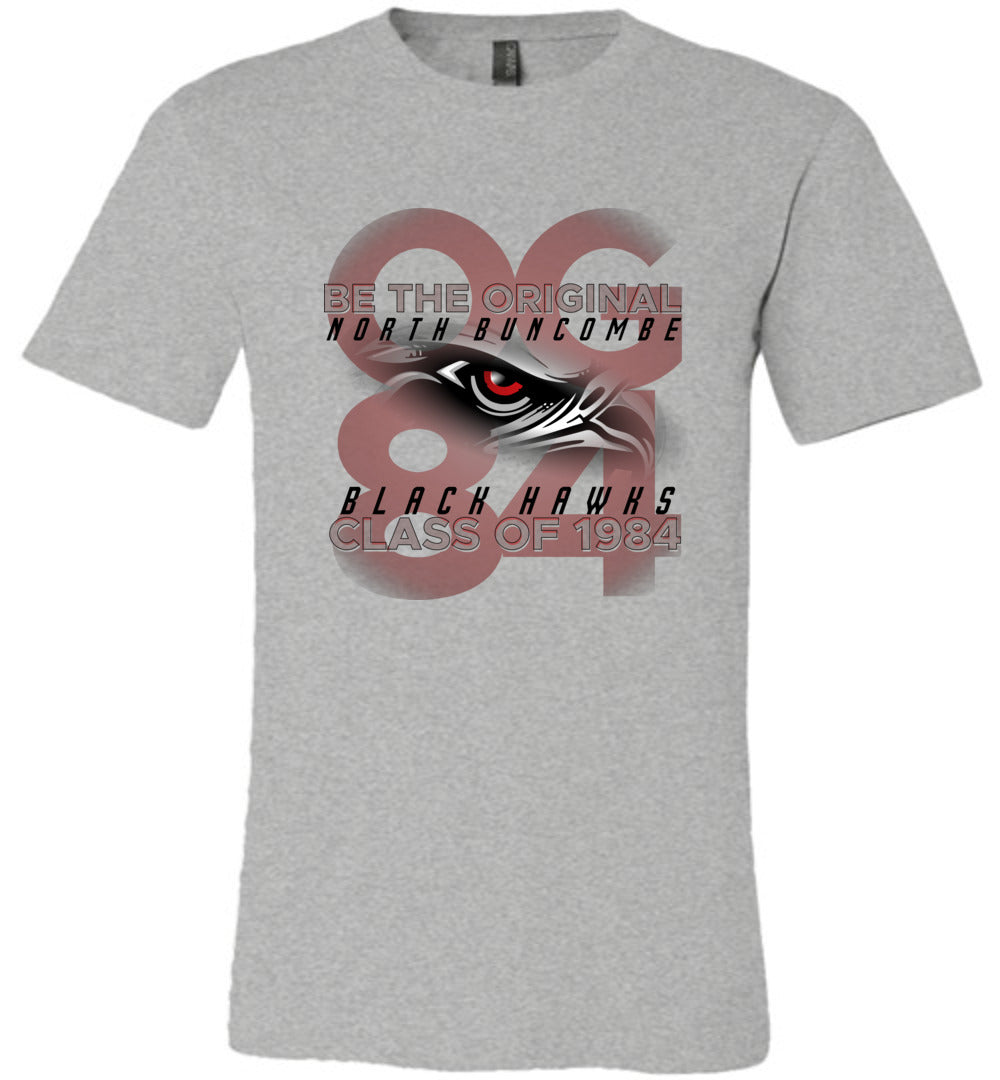 BLACK HAWKS! - Vintage 1984 Reunion Gear - Concept 001 Short Sleeve Unisex, Modern Sports Logo