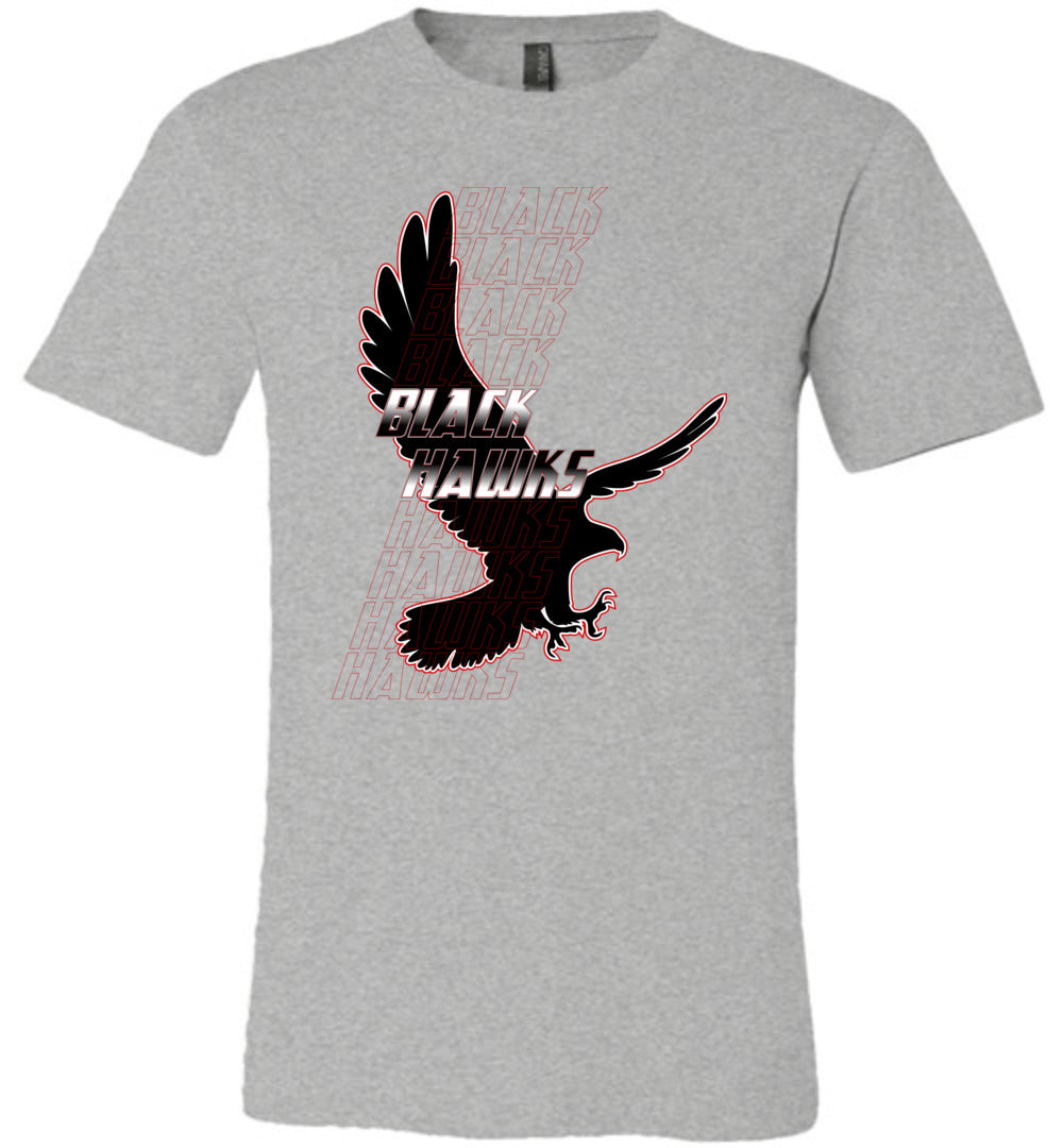 BLACK HAWKS! - Official Gear - Type 7 Short Sleeve Unisex, Modern Sports Logo