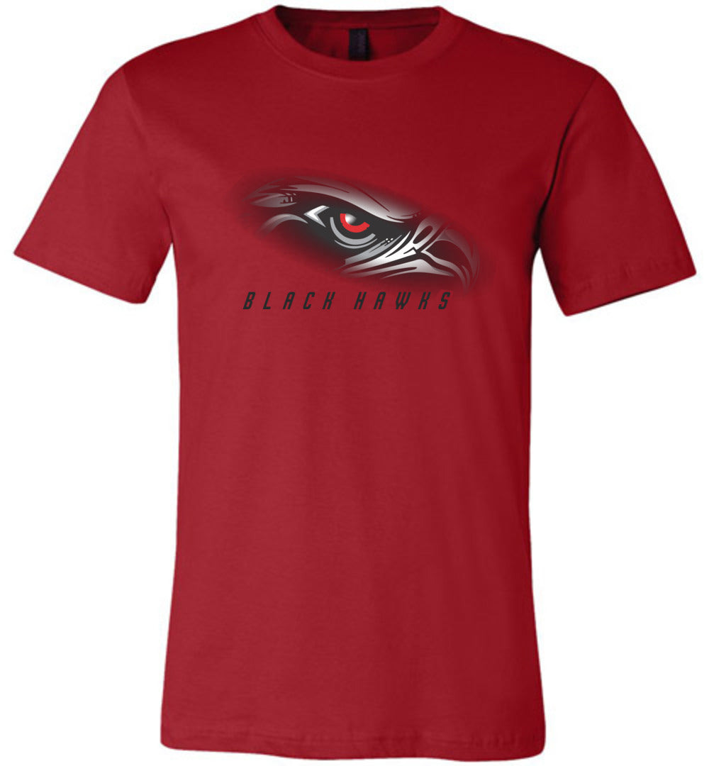 BLACK HAWKS! - Official Gear - Type 1 Short Sleeve Unisex, Modern Sports Logo