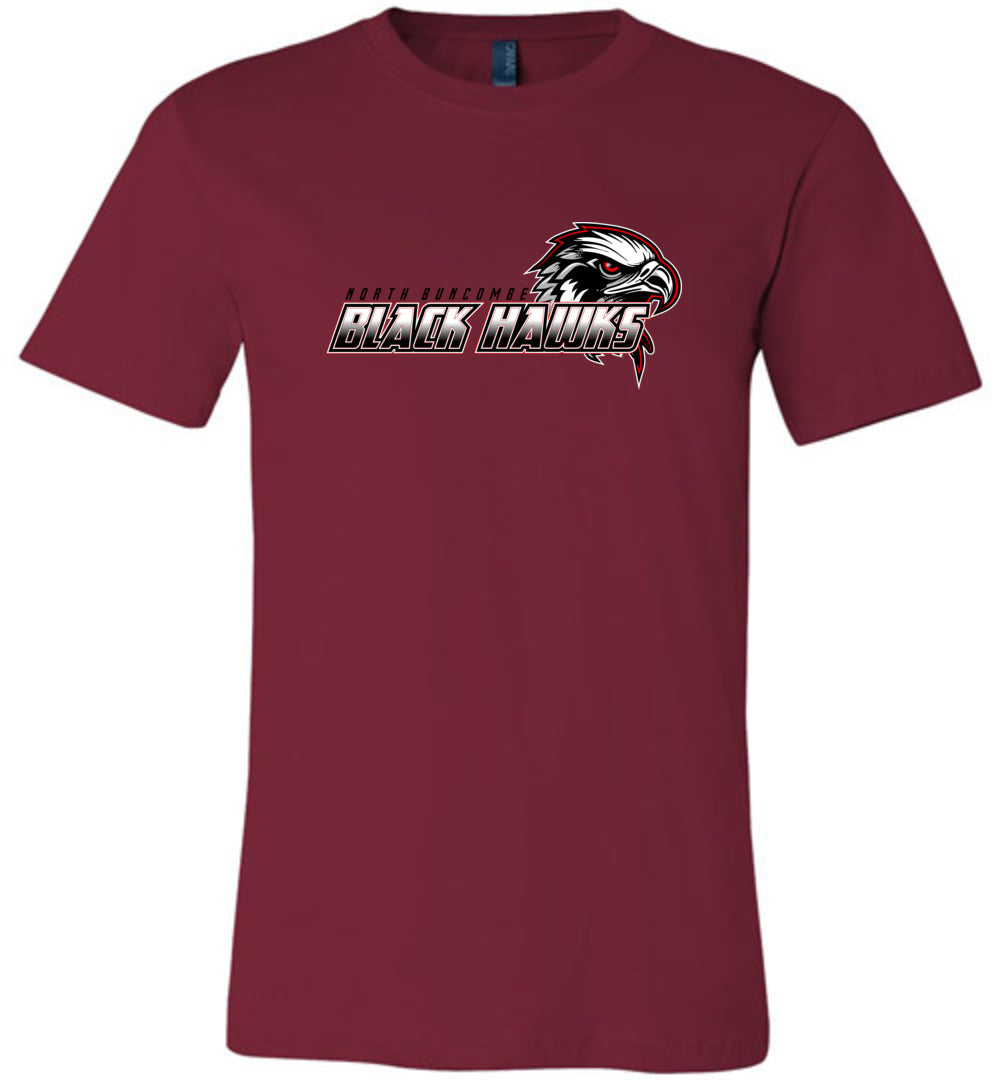 BLACK HAWKS! - Official Gear - Type 2 Short Sleeve Unisex, Modern Sports Logo