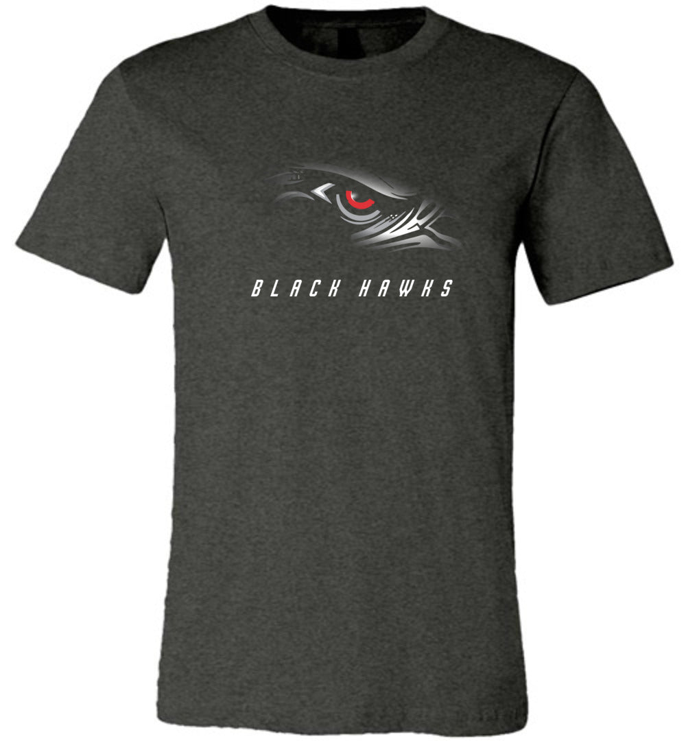 BLACK HAWKS! - Official Gear - Type 1 Short Sleeve Unisex, Modern Sports Logo
