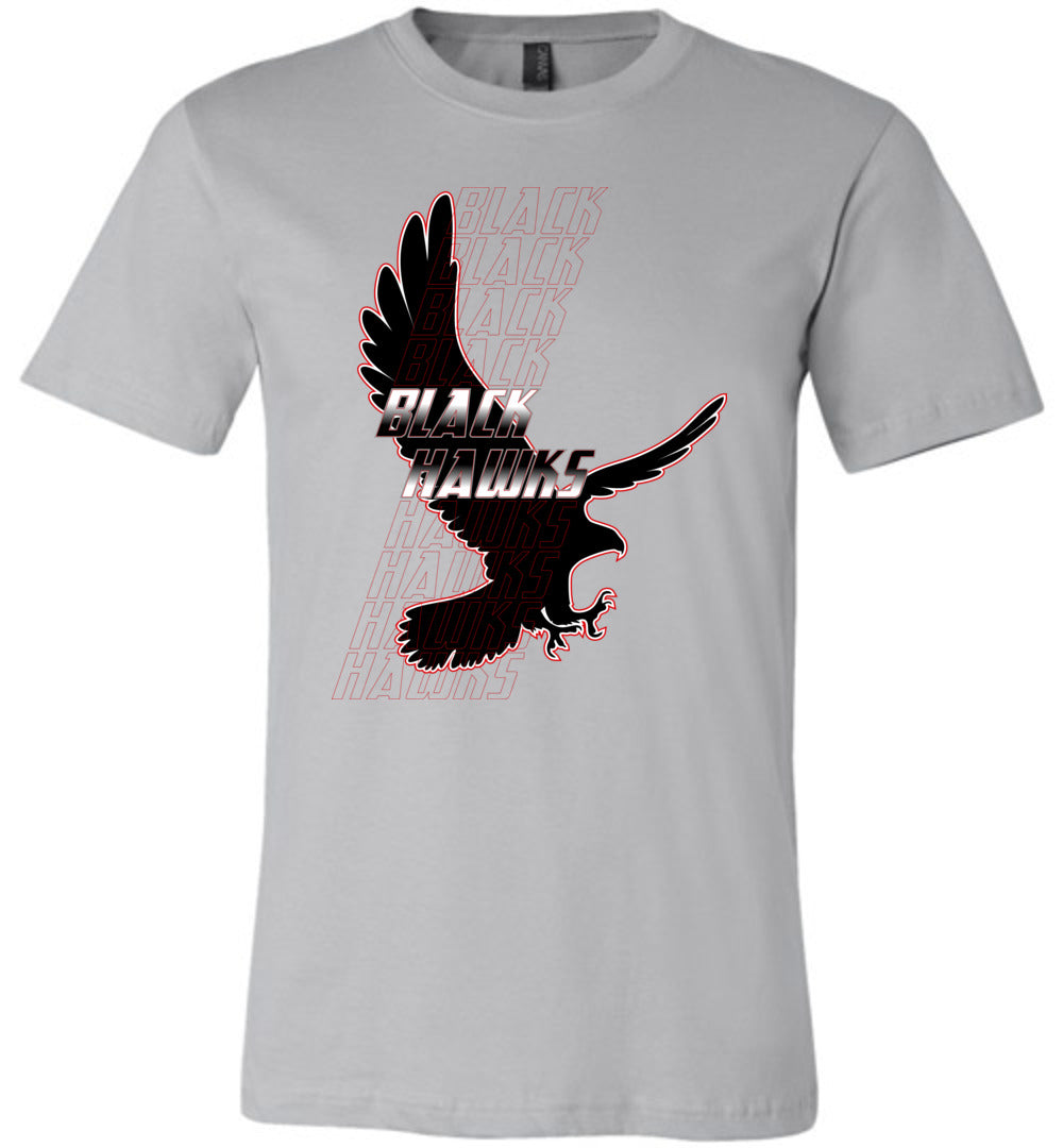 BLACK HAWKS! - Official Gear - Type 7 Short Sleeve Unisex, Modern Sports Logo