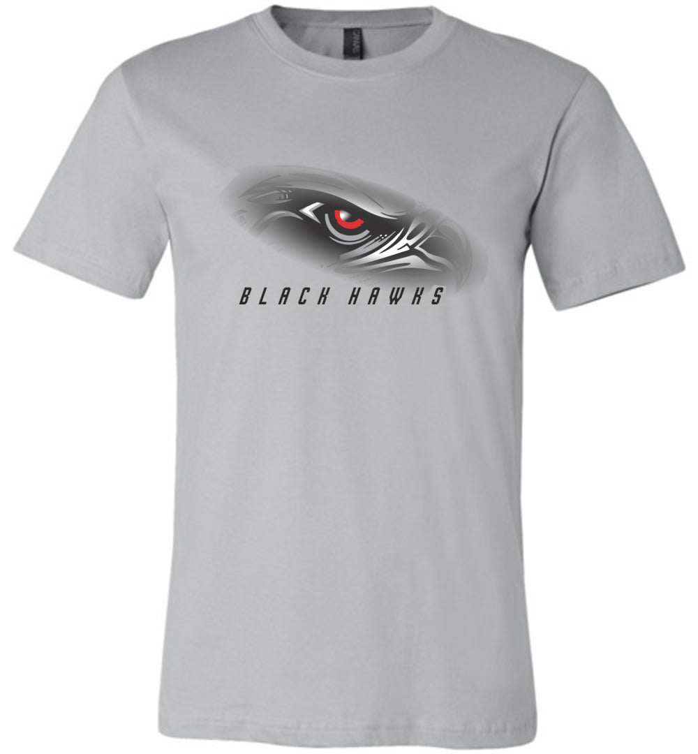 BLACK HAWKS! - Official Gear - Type 1 Short Sleeve Unisex, Modern Sports Logo
