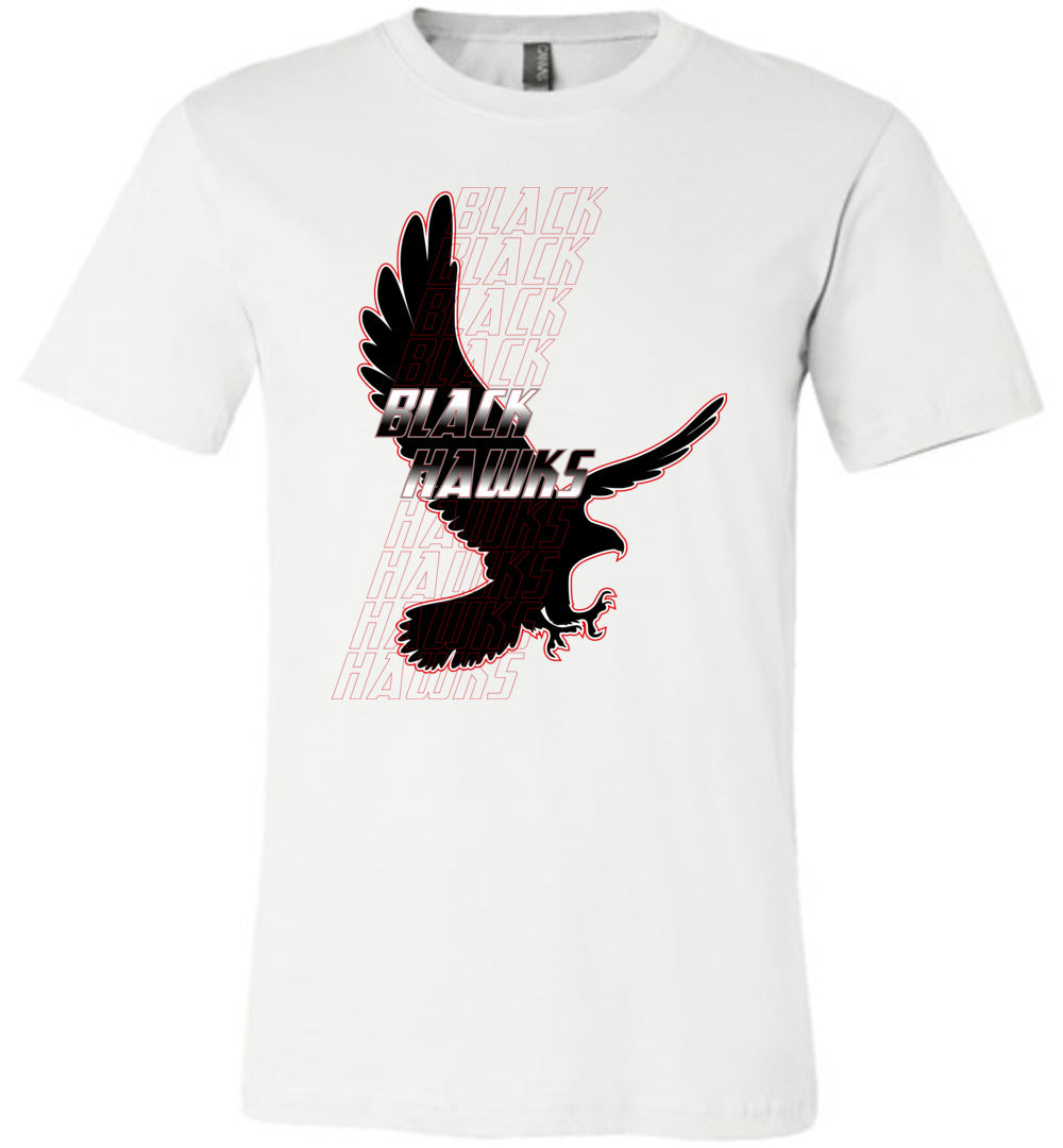 BLACK HAWKS! - Official Gear - Type 7 Short Sleeve Unisex, Modern Sports Logo