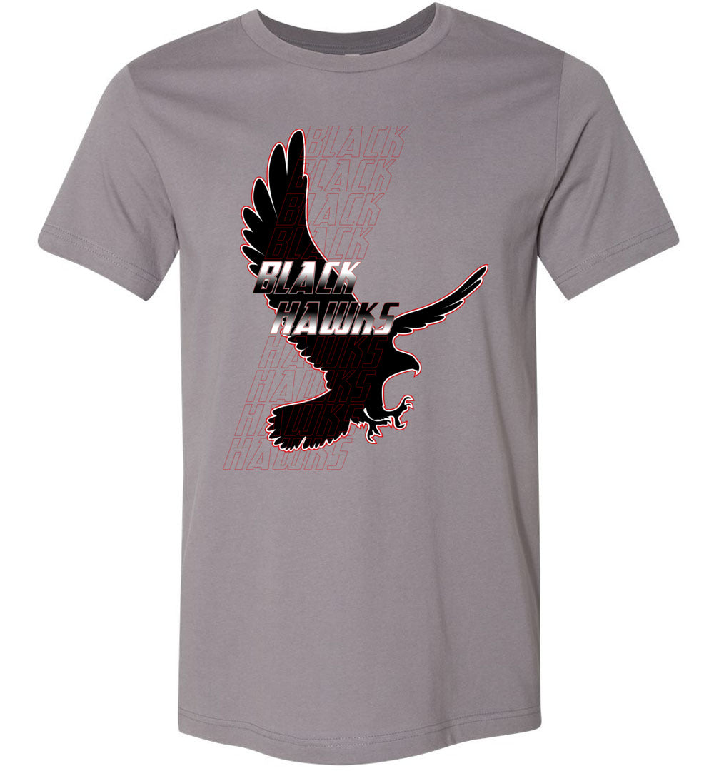 BLACK HAWKS! - Official Gear - Type 7 Short Sleeve Unisex, Modern Sports Logo