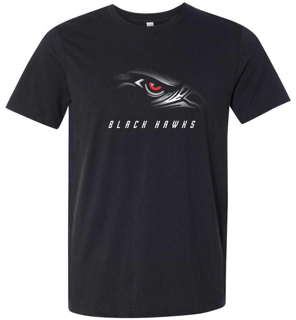 BLACK HAWKS! - Official Gear - Type 1 Short Sleeve Unisex, Modern Sports Logo