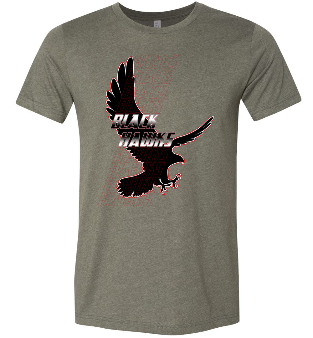 BLACK HAWKS! - Official Gear - Type 7 Short Sleeve Unisex, Modern Sports Logo