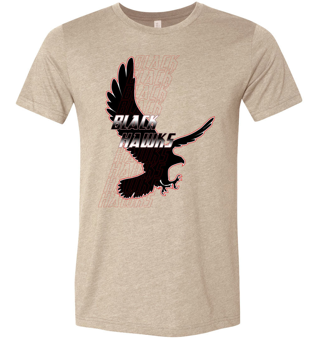 BLACK HAWKS! - Official Gear - Type 7 Short Sleeve Unisex, Modern Sports Logo