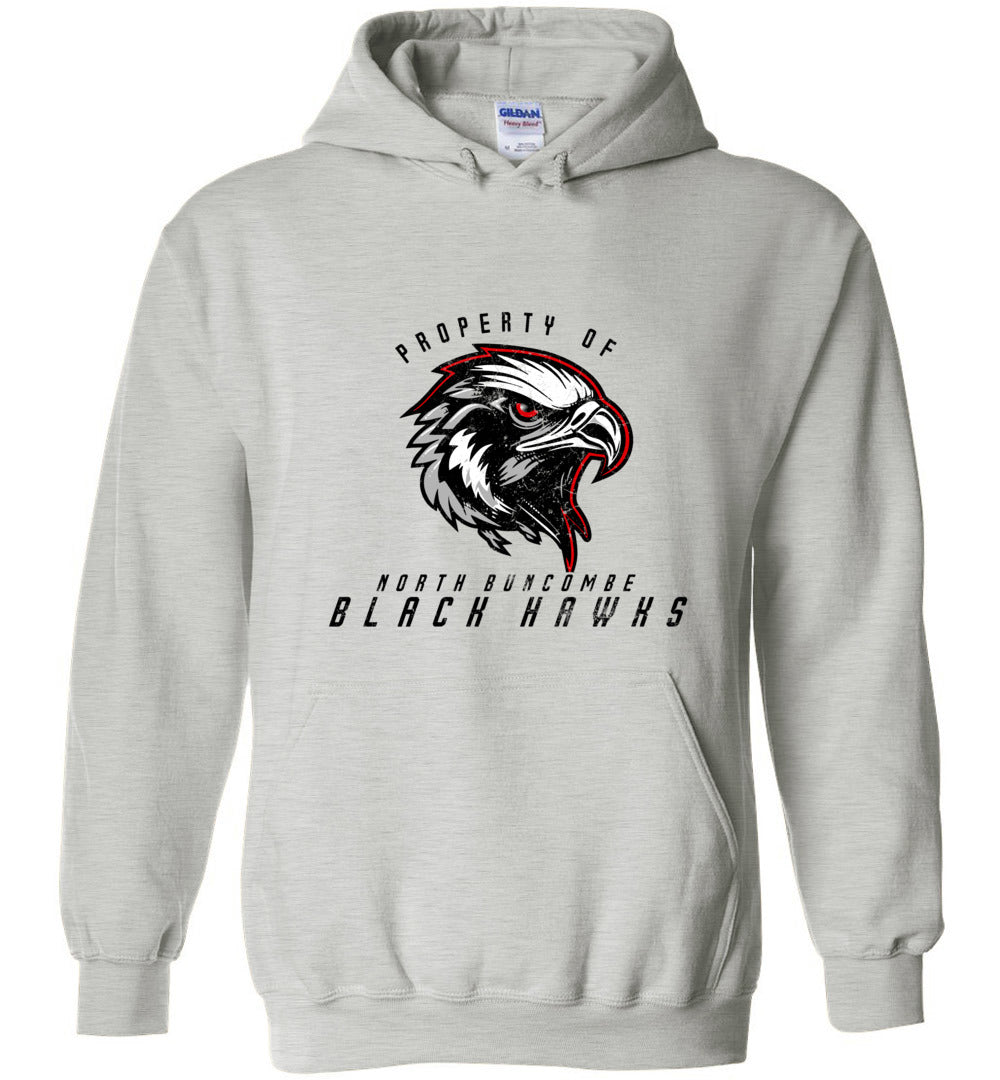 BLACK HAWKS! - Type 8 Heavy Blend Hoodie, Modern Sports Logo