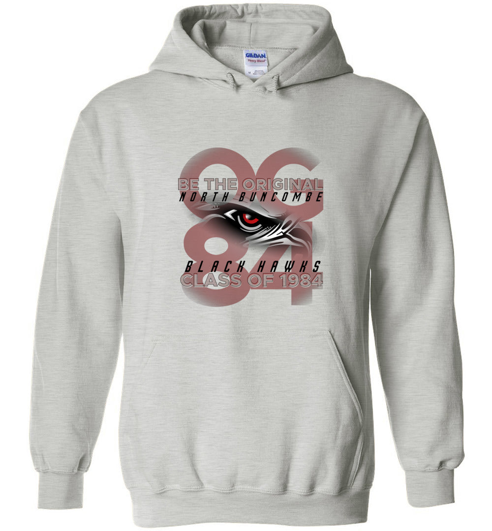 BLACK HAWKS! - Vintage 1984 Reunion Gear - Concept 001 Heavy Blend Hoodie, Modern Sports Logo