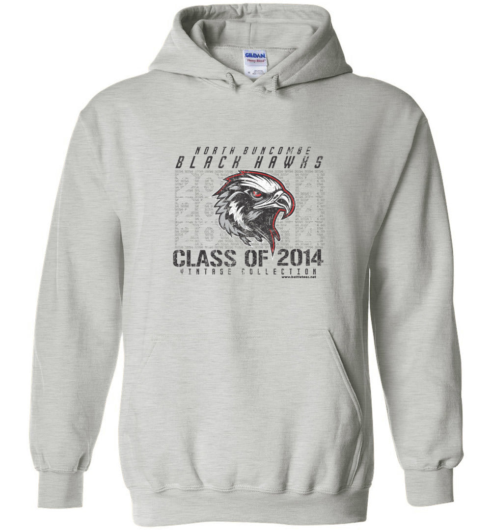 BLACK HAWKS! - Vintage 2014 Reunion Gear - Concept 001 Heavy Blend Hoodie, Modern Sports Logo