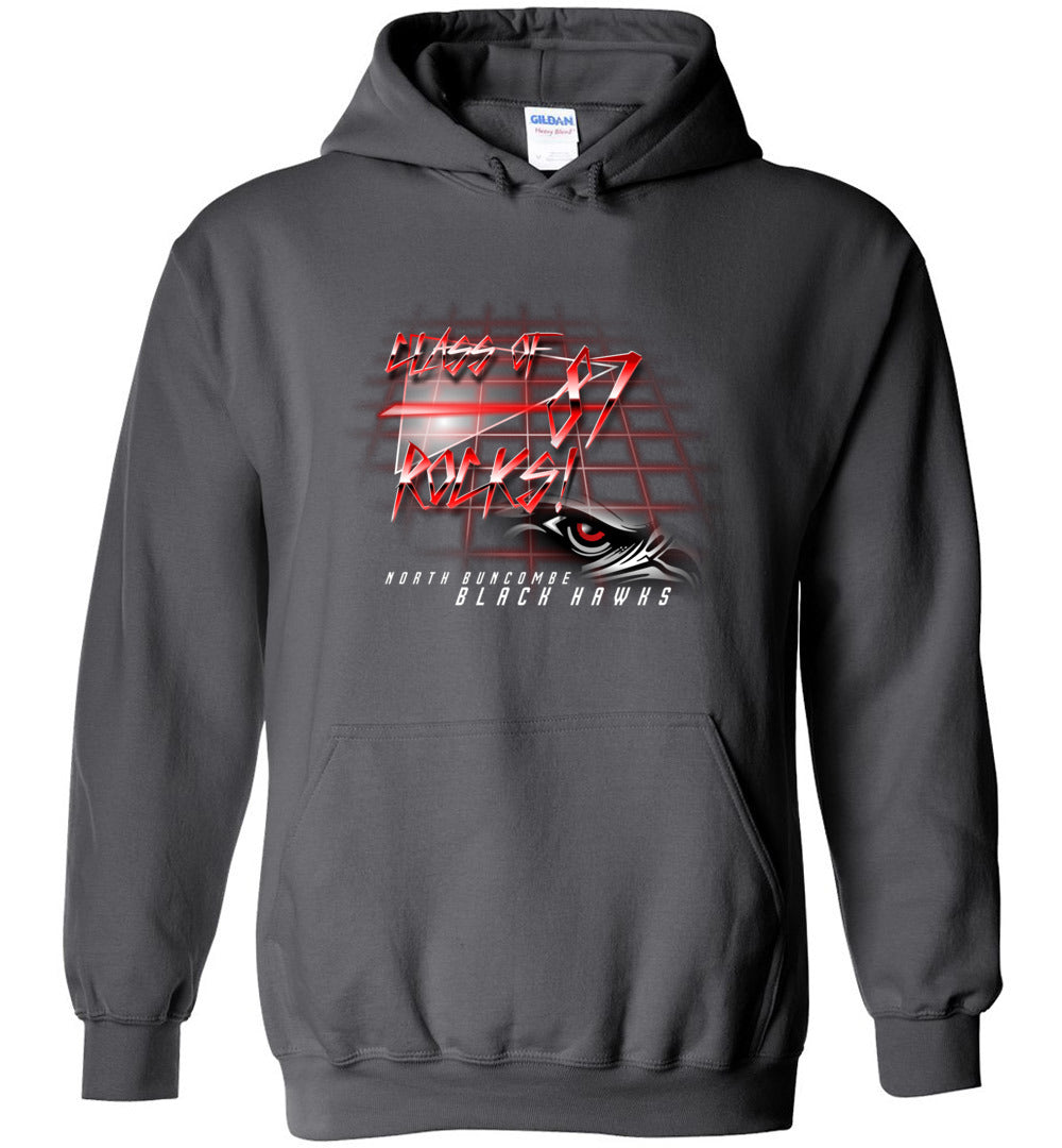 BLACK HAWKS! - Vintage 1987 Reunion Gear - Concept 001 Heavy Blend Hoodie, Modern Sports Logo