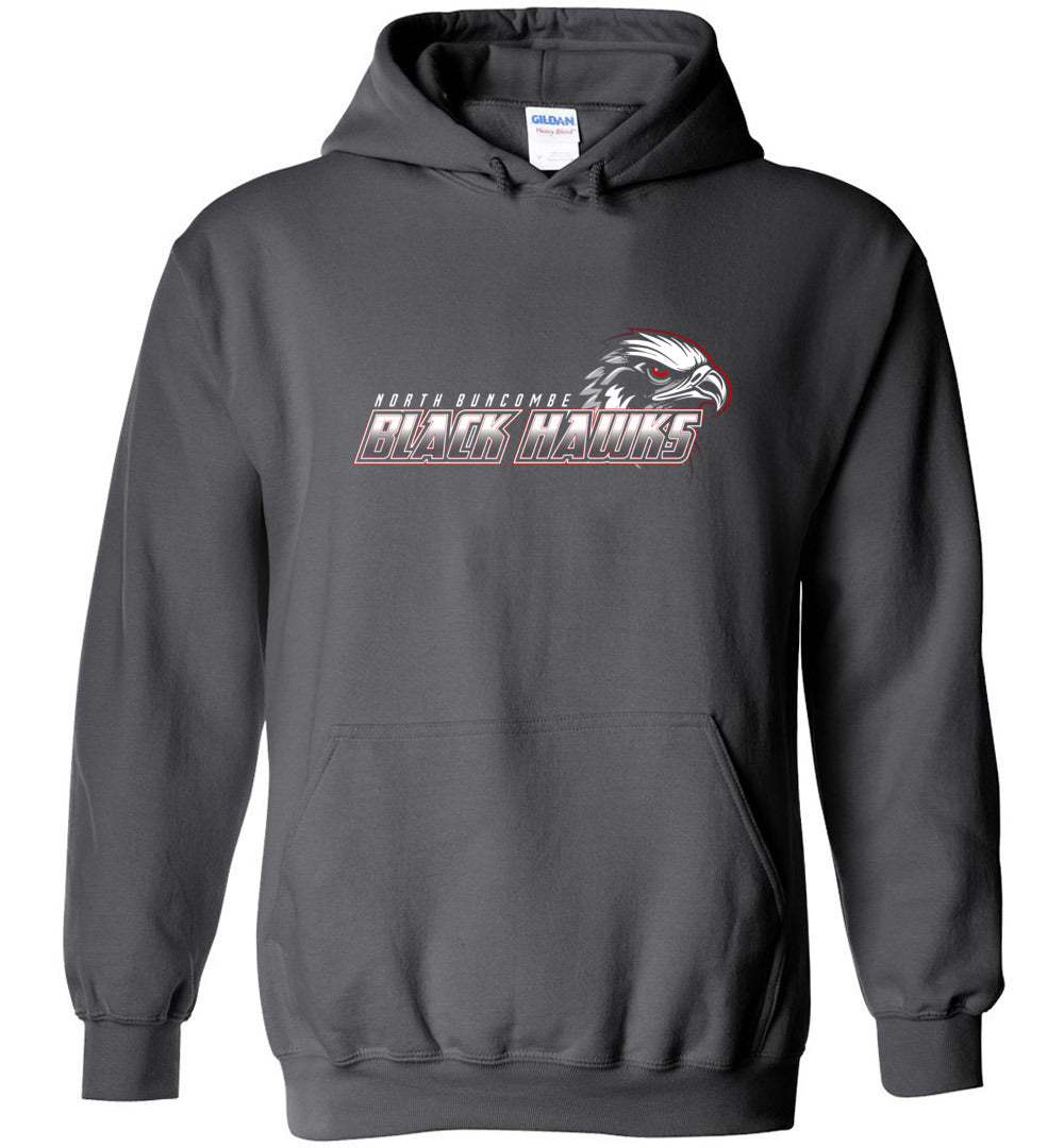 BLACK HAWKS! - Type 2 Heavy Blend Hoodie, Modern Sports Logo