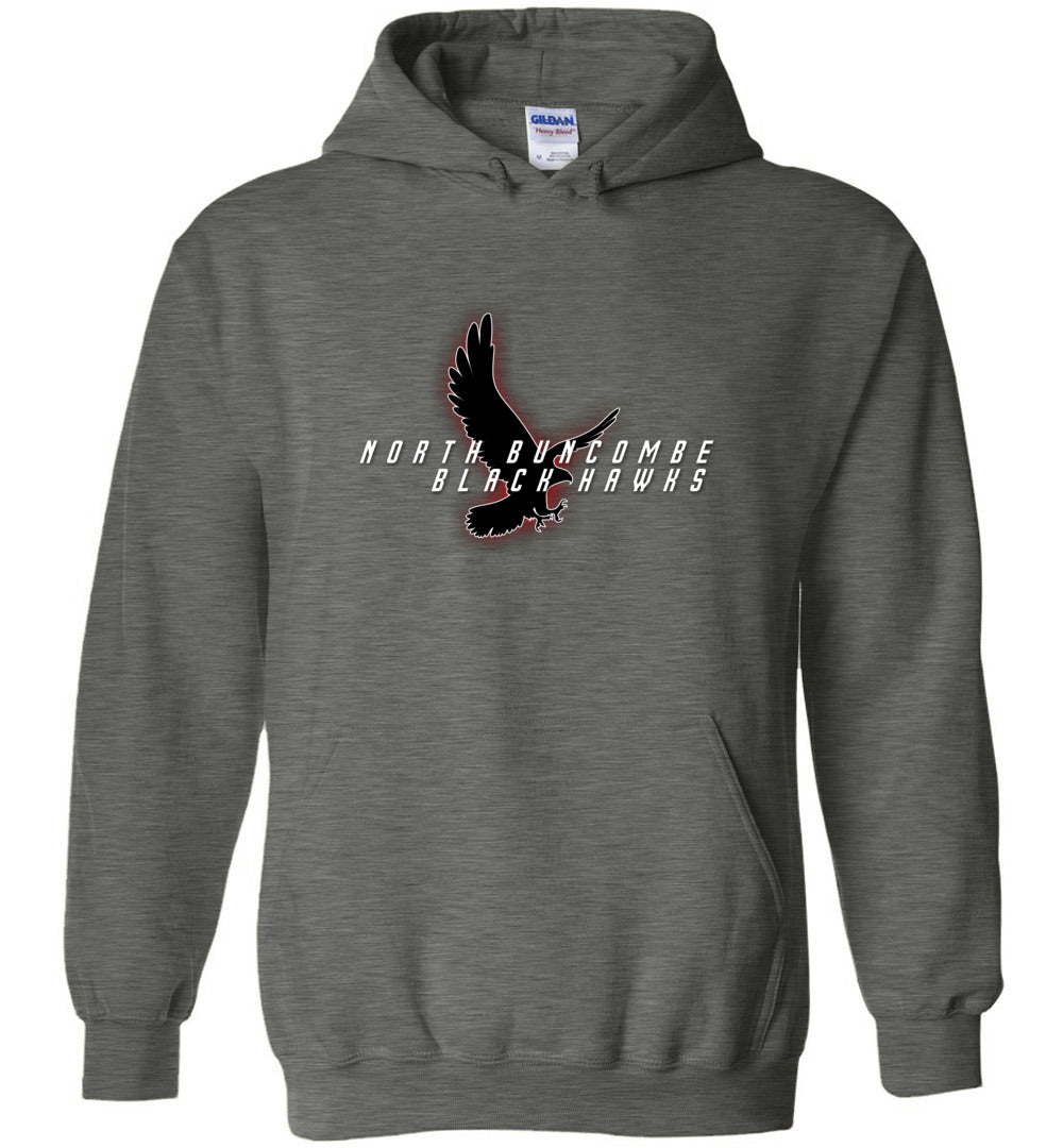 BLACK HAWKS! - Type 4 Heavy Blend Hoodie, Modern Sports Logo