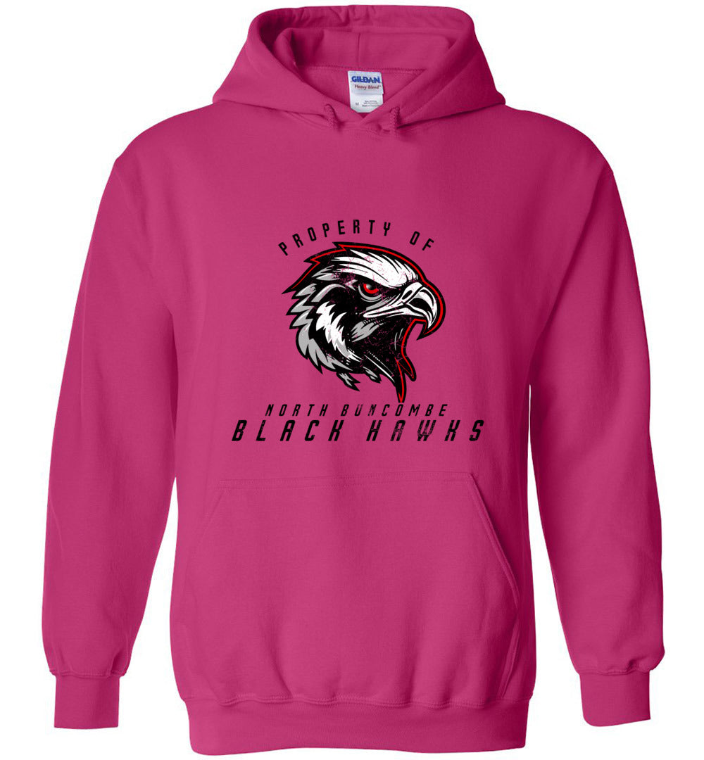 BLACK HAWKS! - Type 8 Heavy Blend Hoodie, Modern Sports Logo