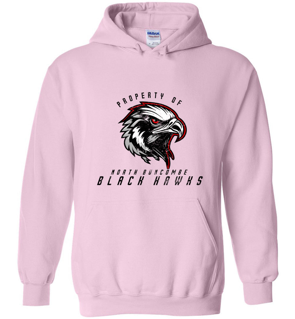 BLACK HAWKS! - Type 8 Heavy Blend Hoodie, Modern Sports Logo