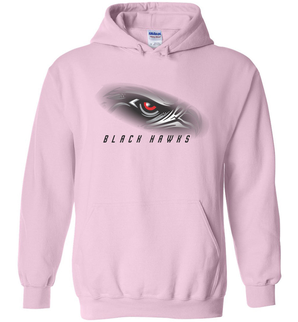 BLACK HAWKS! - Type 1 Heavy Blend Hoodie, Modern Sports Logo