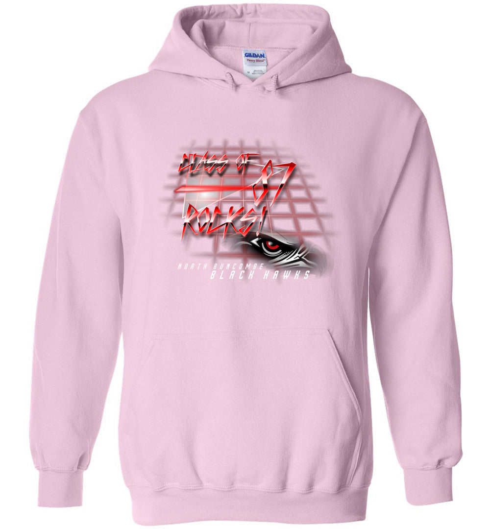 BLACK HAWKS! - Vintage 1987 Reunion Gear - Concept 001 Heavy Blend Hoodie, Modern Sports Logo