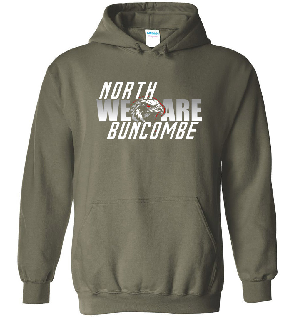 WE ARE NORTH BUNCOMBE! - Official Black Hawks Hoodie! (Dark fabric)