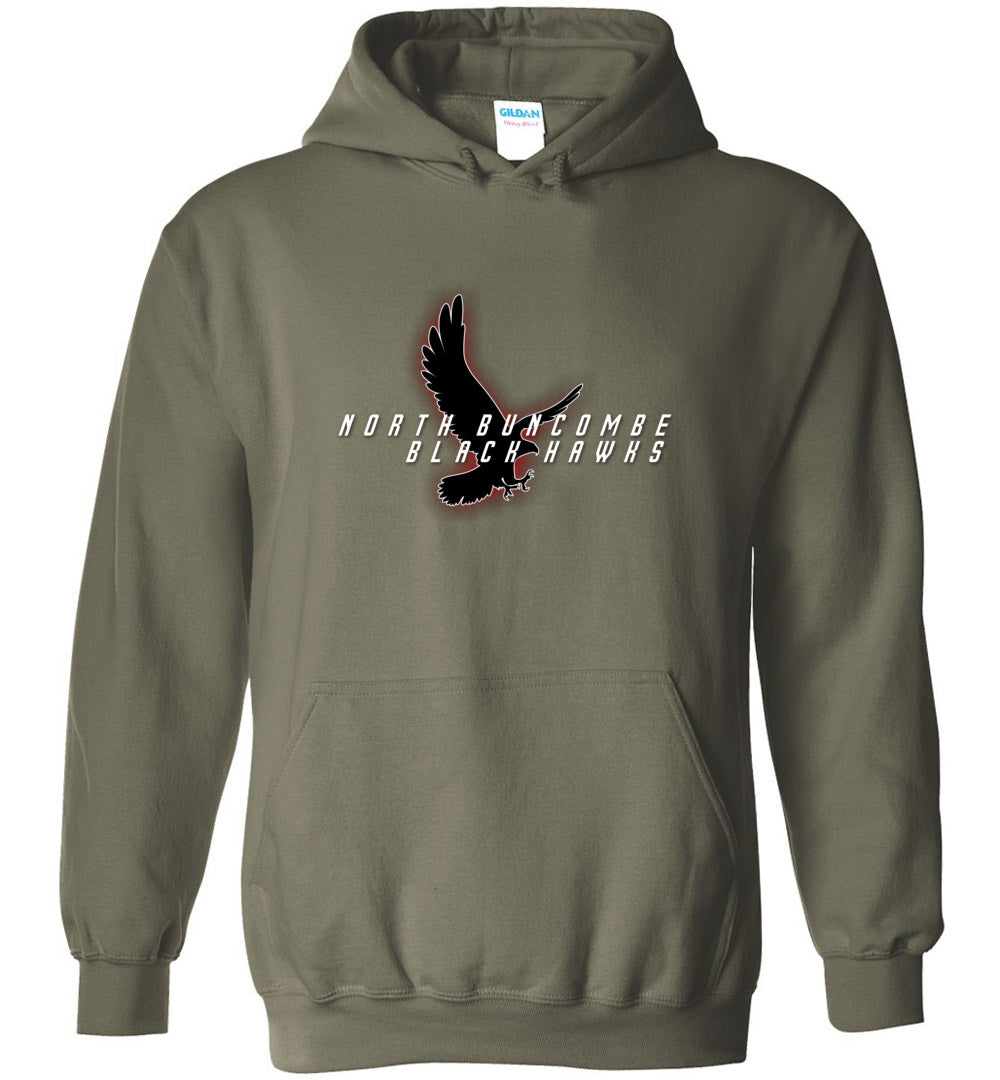 BLACK HAWKS! - Type 4 Heavy Blend Hoodie, Modern Sports Logo
