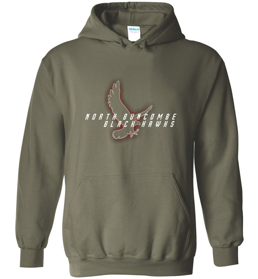 BLACK HAWKS! - Type 4 Heavy Blend Hoodie, Modern Sports Logo
