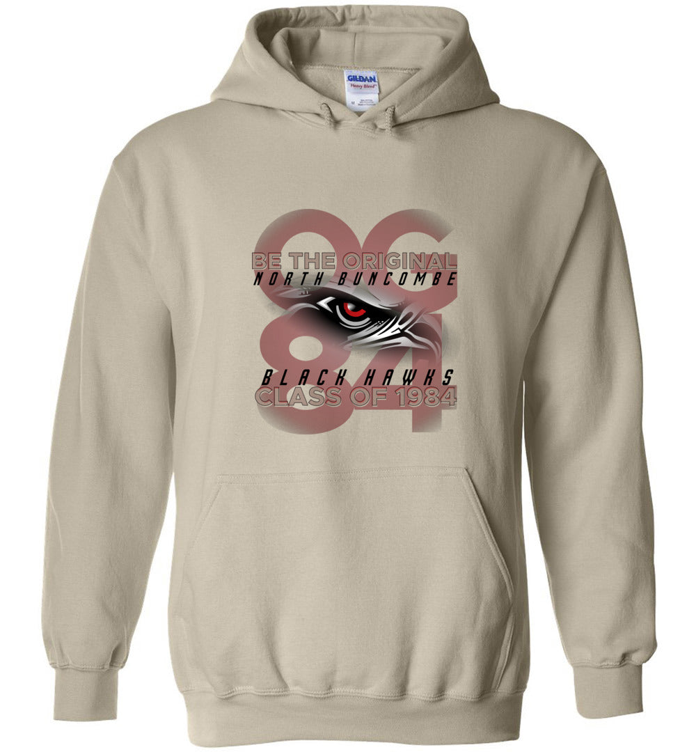 BLACK HAWKS! - Vintage 1984 Reunion Gear - Concept 001 Heavy Blend Hoodie, Modern Sports Logo