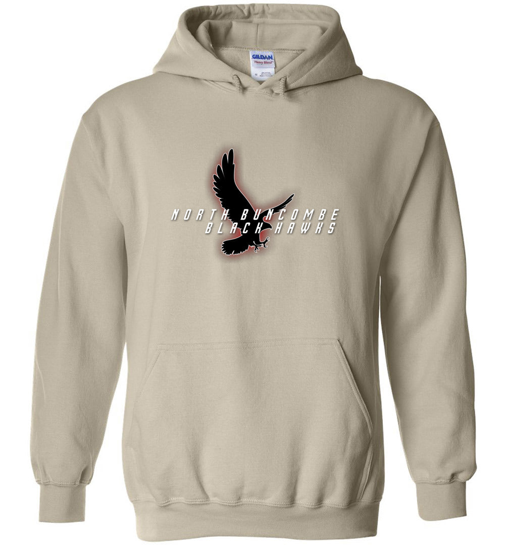 BLACK HAWKS! - Type 4 Heavy Blend Hoodie, Modern Sports Logo