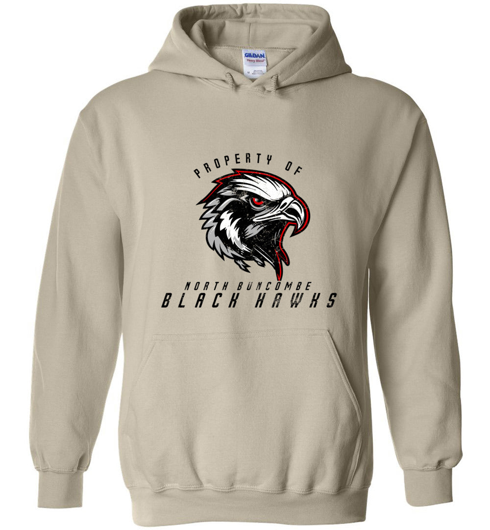 BLACK HAWKS! - Type 8 Heavy Blend Hoodie, Modern Sports Logo