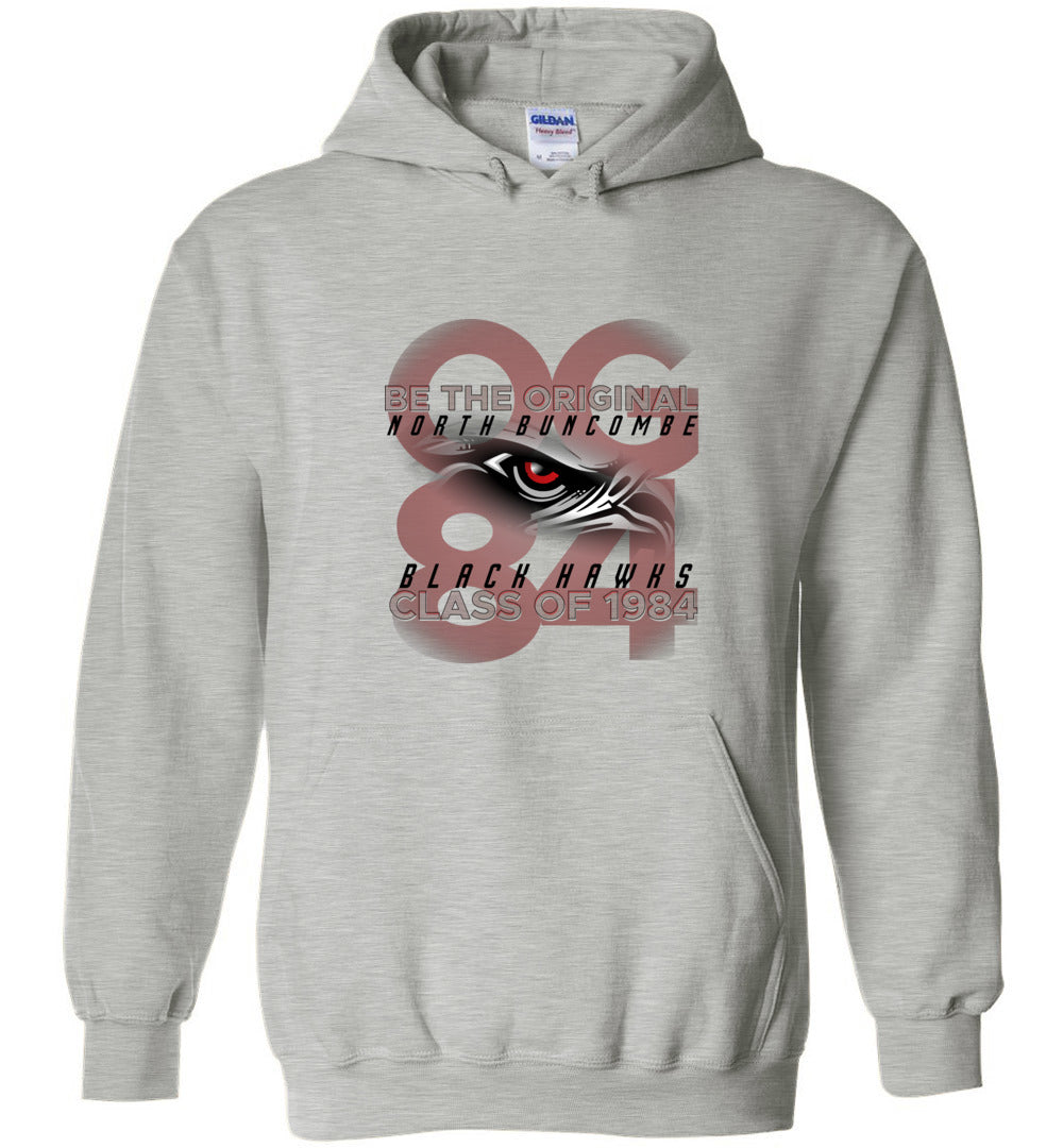 BLACK HAWKS! - Vintage 1984 Reunion Gear - Concept 001 Heavy Blend Hoodie, Modern Sports Logo