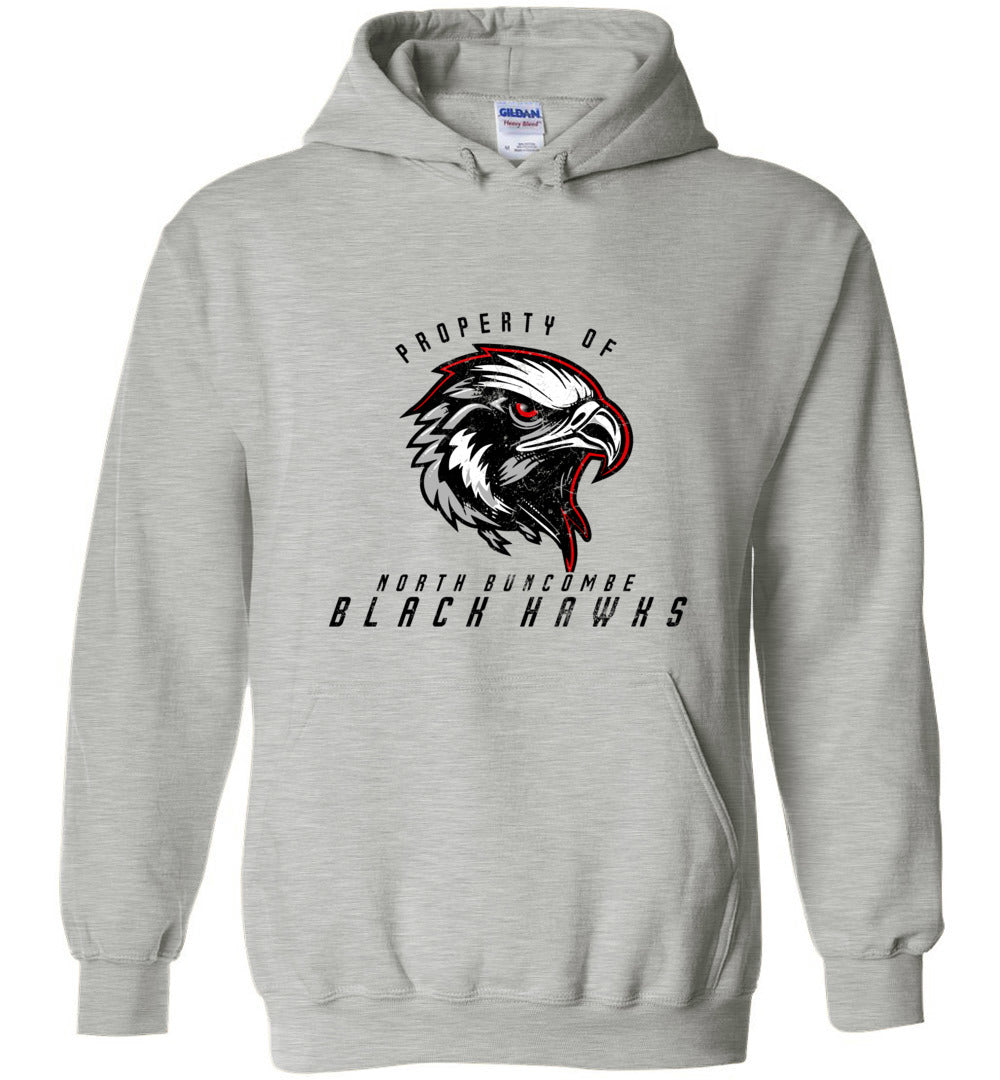 BLACK HAWKS! - Type 8 Heavy Blend Hoodie, Modern Sports Logo