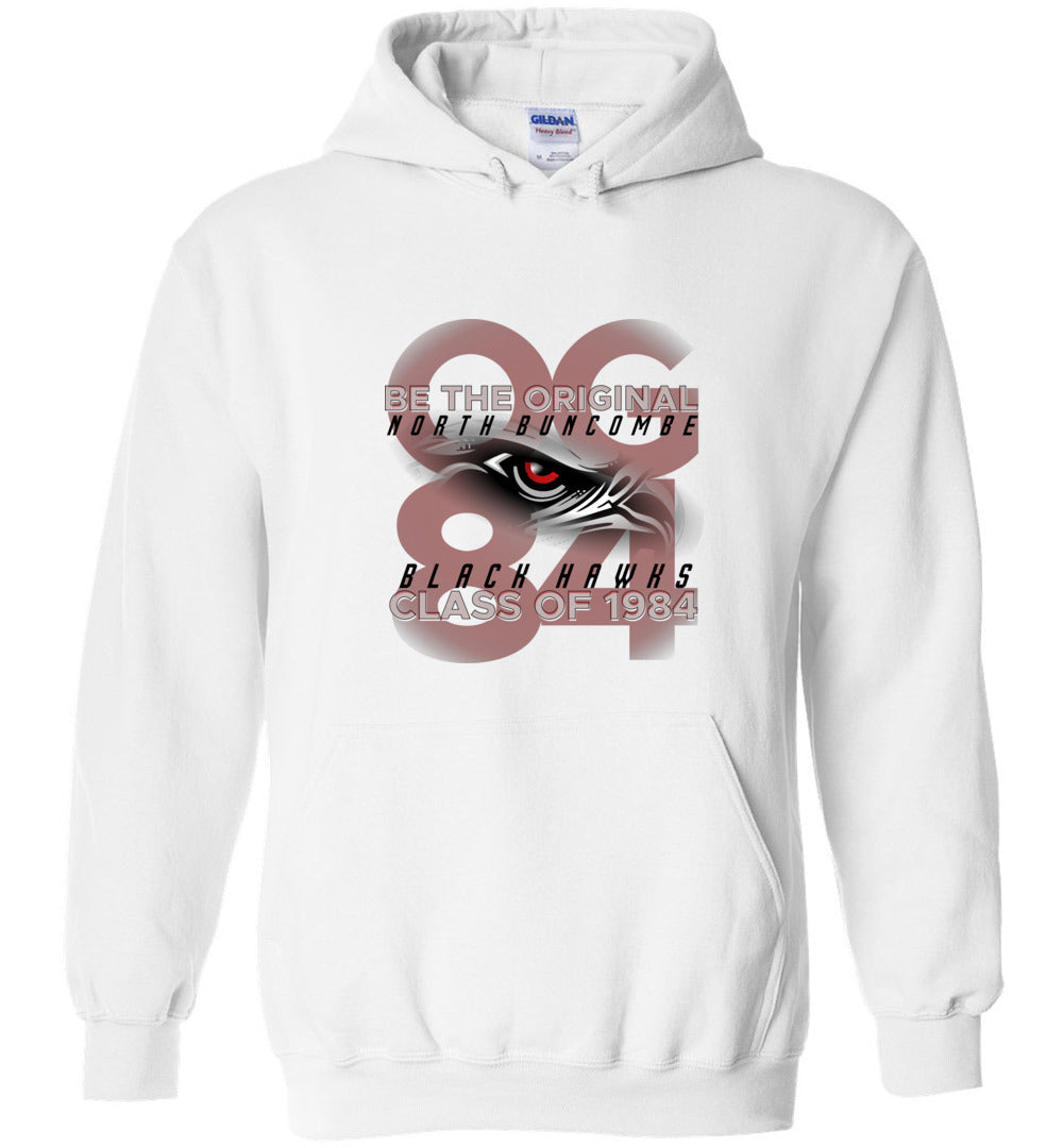 BLACK HAWKS! - Vintage 1984 Reunion Gear - Concept 001 Heavy Blend Hoodie, Modern Sports Logo