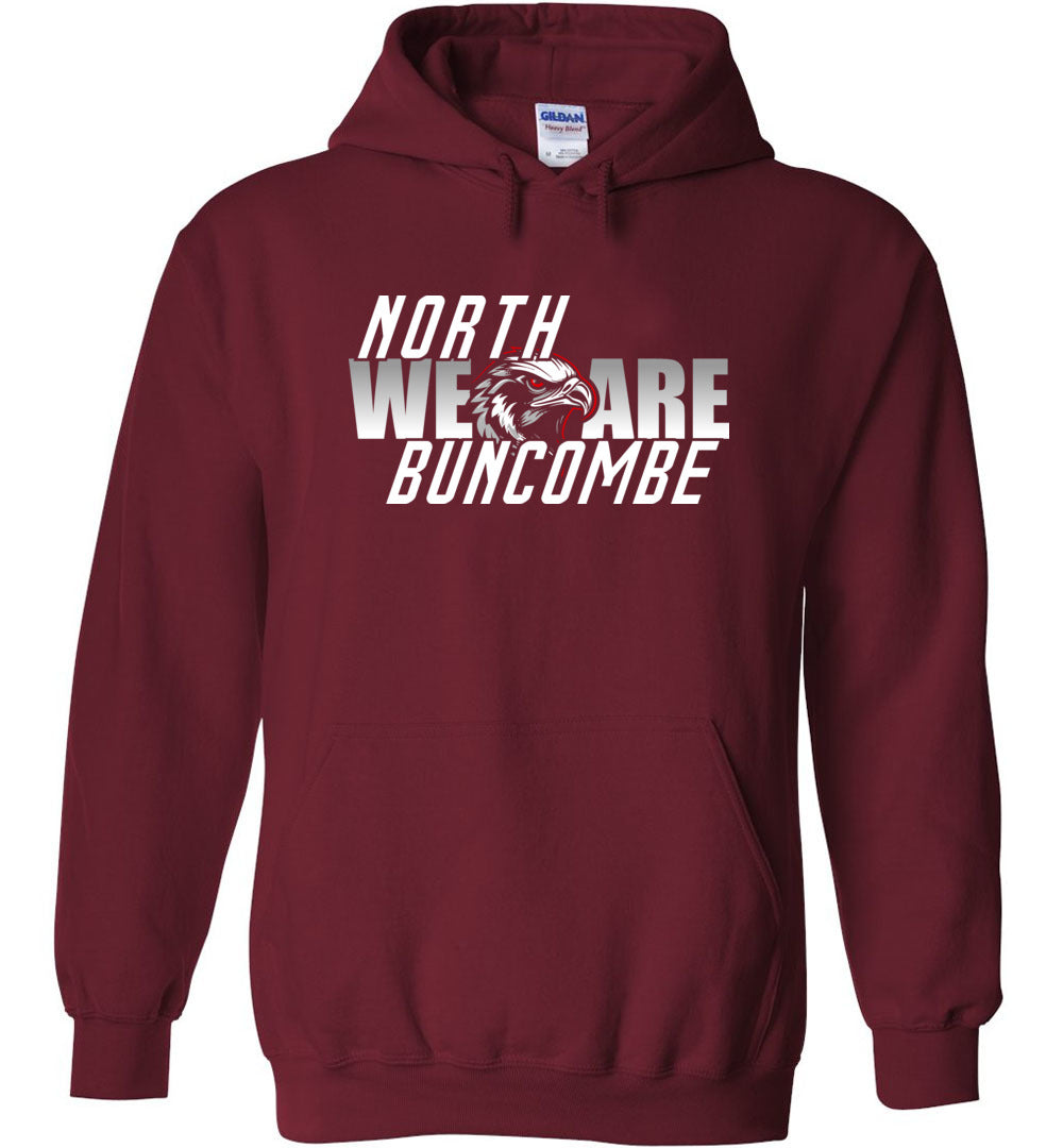 WE ARE NORTH BUNCOMBE! - Official Black Hawks Hoodie! (Dark fabric)