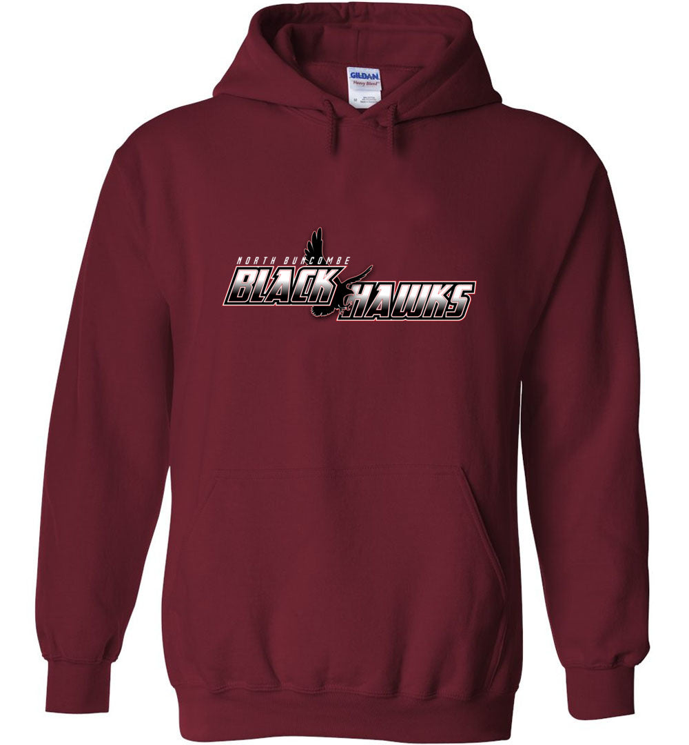 BLACK HAWKS! - Type 5 Heavy Blend Hoodie, Modern Sports Logo