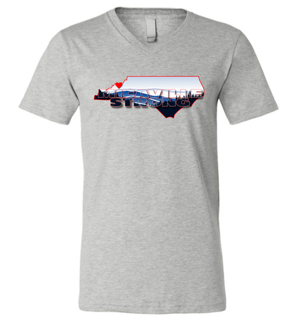 MICAVILLE STRONG! - Disaster Fundraiser v-neck tee!