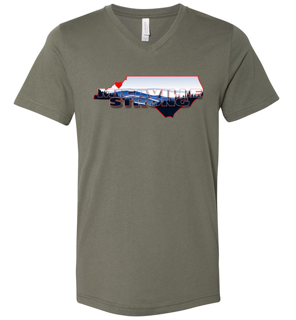 MICAVILLE STRONG! - Disaster Fundraiser v-neck tee!