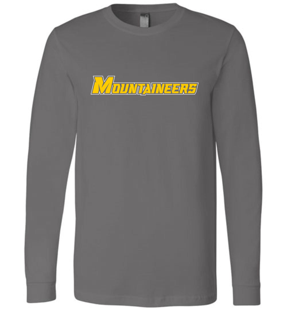 GO MOUNTAINEERS!! - Long Sleeve Unisex, Modern Sports Logo
