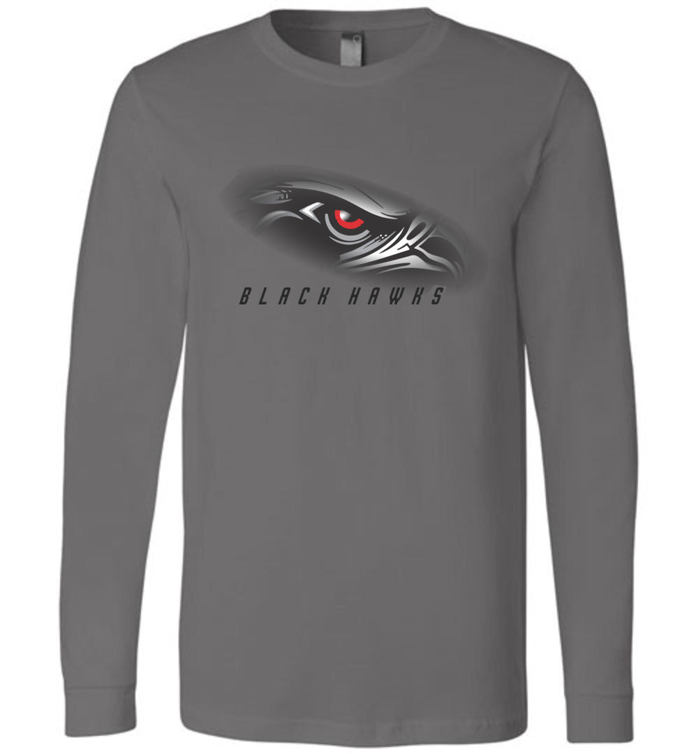 BLACK HAWKS! - Official Gear - Type 1 Long Sleeve Unisex, Modern Sports Logo