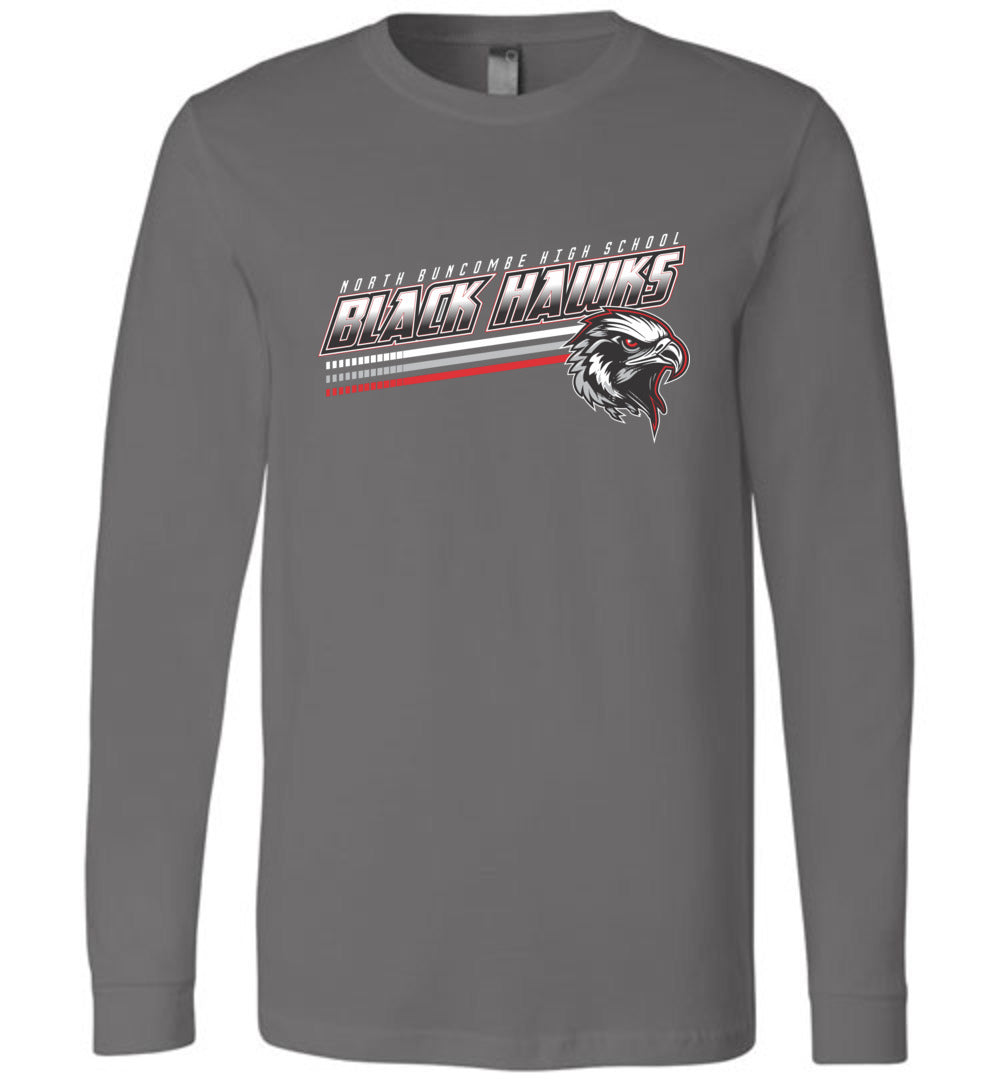 BLACK HAWKS! - Official Gear - Type 13 Long Sleeve Unisex, Modern Sports Logo