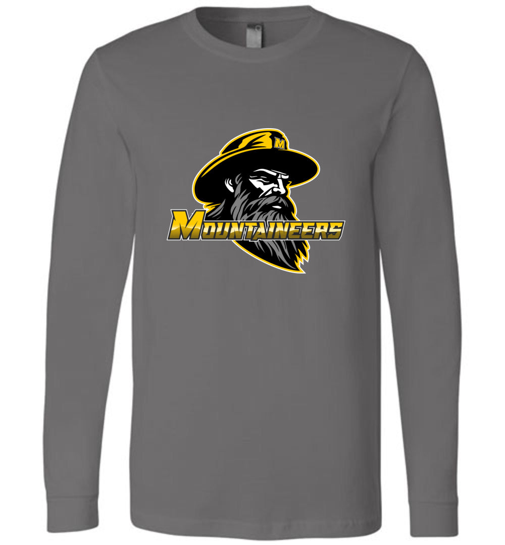 GO MOUNTAINEERS!! - Long Sleeve Unisex, Modern Sports Logo