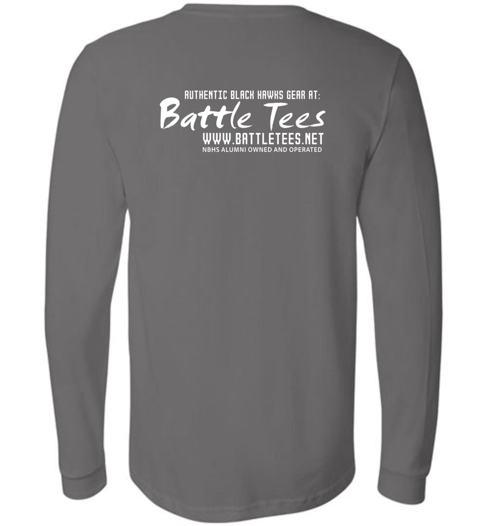 WE ARE NORTH BUNCOMBE! - Official Black Hawks Long Sleeve! (Dark fabric)