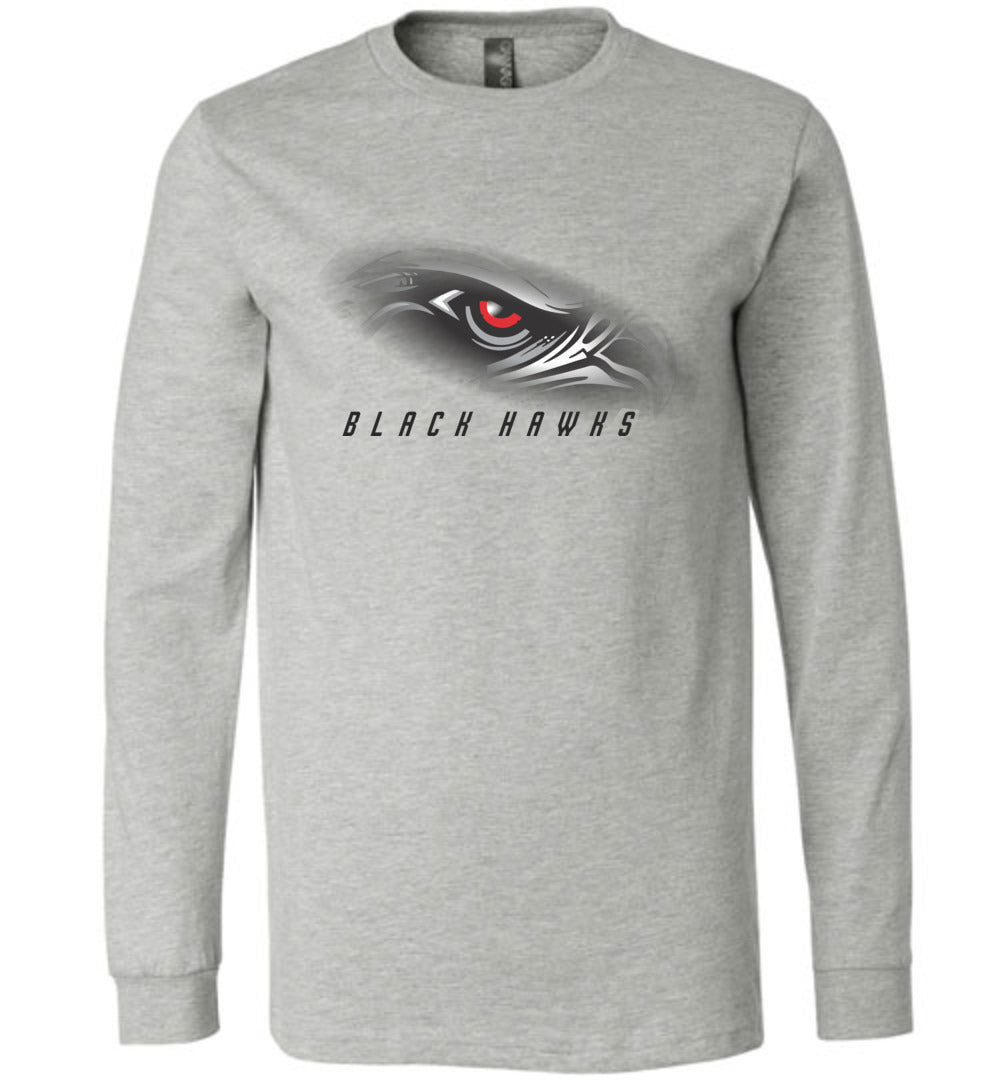BLACK HAWKS! - Official Gear - Type 1 Long Sleeve Unisex, Modern Sports Logo