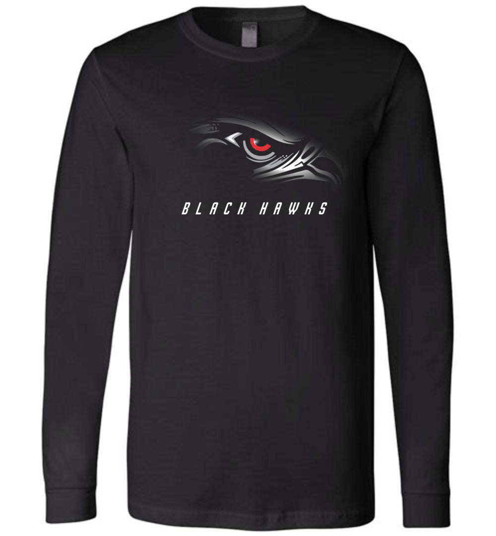 BLACK HAWKS! - Official Gear - Type 1 Long Sleeve Unisex, Modern Sports Logo