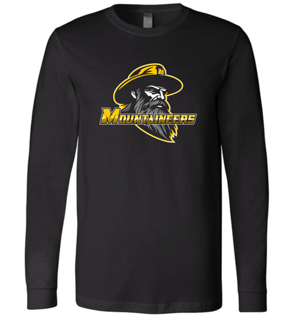 GO MOUNTAINEERS!! - Long Sleeve Unisex, Modern Sports Logo