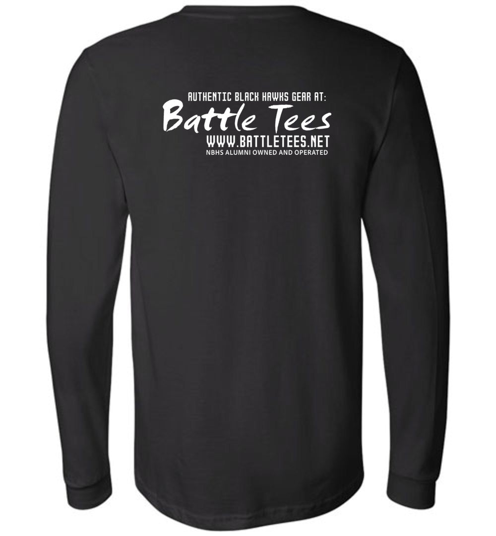 WE ARE NORTH BUNCOMBE! - Official Black Hawks Long Sleeve! (Dark fabric)