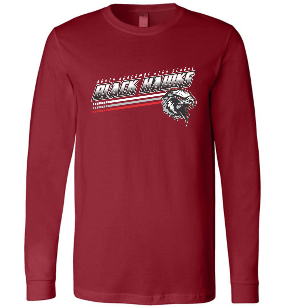 BLACK HAWKS! - Official Gear - Type 13 Long Sleeve Unisex, Modern Sports Logo