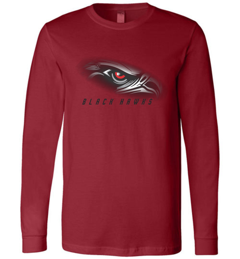 BLACK HAWKS! - Official Gear - Type 1 Long Sleeve Unisex, Modern Sports Logo
