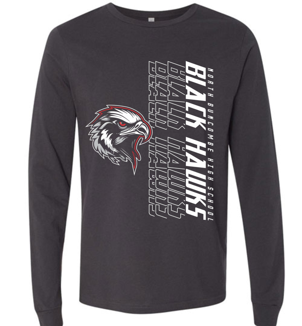 BLACK HAWKS! - Official Gear - Type 14 Long Sleeve Unisex, Modern Sports Logo