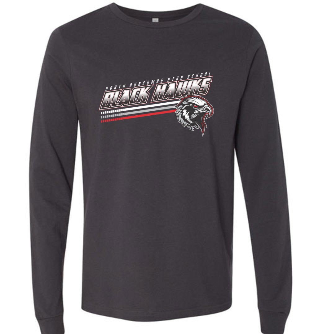 BLACK HAWKS! - Official Gear - Type 13 Long Sleeve Unisex, Modern Sports Logo
